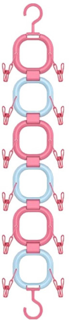 더플로우커머스 문걸이 틈새 수납걸이 멀티 후크 6p 세트, 핑크블루, 1세트