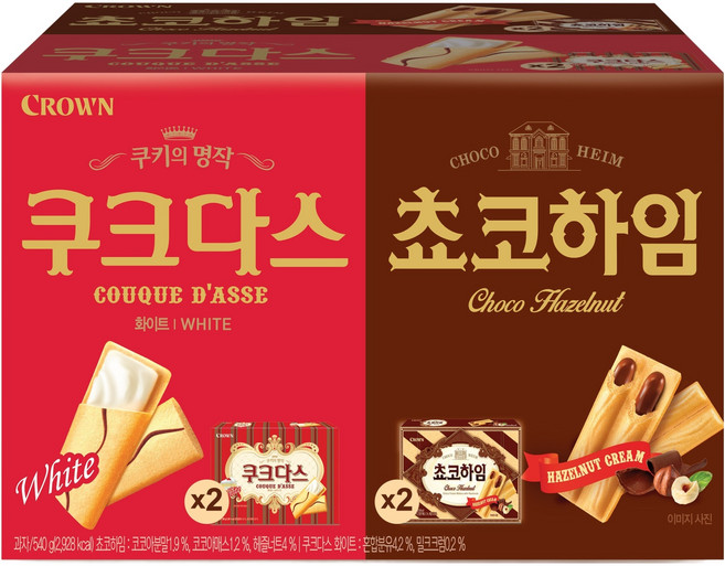 크라운 하임 쿠크 사무실 간식 세트, 540g, 1세트