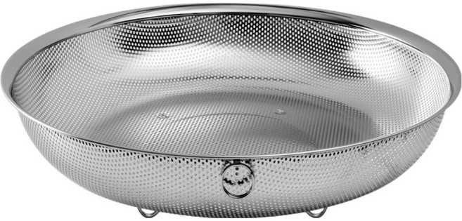 그린도어 스테인레스 스트레이너 타공 야채바구니 국내생산, 1개