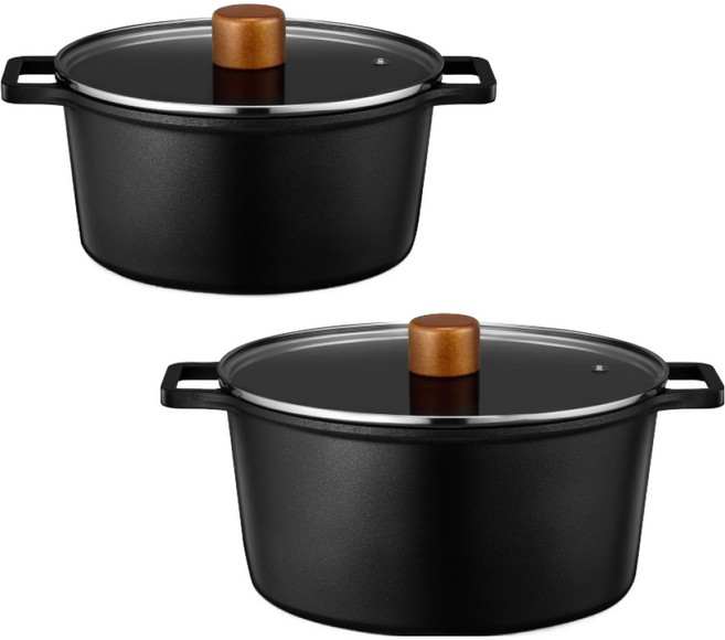 바겐슈타이거 더바움 티타늄 세라믹냄비 2종 세트, 1세트, 양수 18cm + 곰솥 24cm