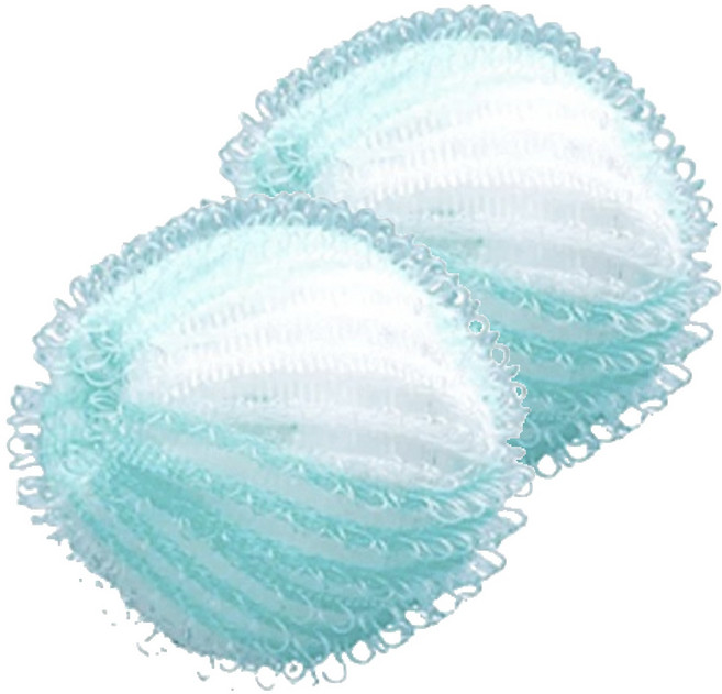 마리조아 드럼 세탁기 머리카락 필터 먼지 보풀 제거 클리닝볼, L, 2개