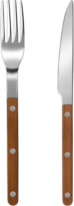 바겐슈타이거 셀레스트 벨루어 커트러리 포크 + 나이프 세트, 우드, 1세트