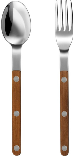 바겐슈타이거 셀레스트 벨루어 커트러리 디저트스푼 + 디저트포크 세트, 우드, 1세트