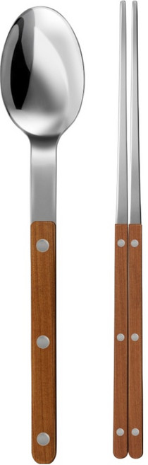 바겐슈타이거 셀레스트 벨루어 1인 수저 세트, 우드, 1세트, 숟가락 + 젓가락