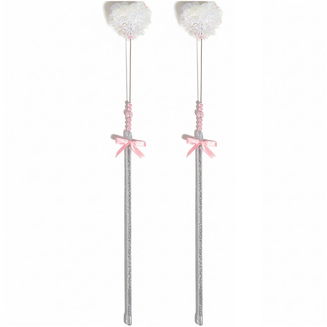 둥둥펫 고양이 장난감 바스락볼 낚시대, 핑크, 2개