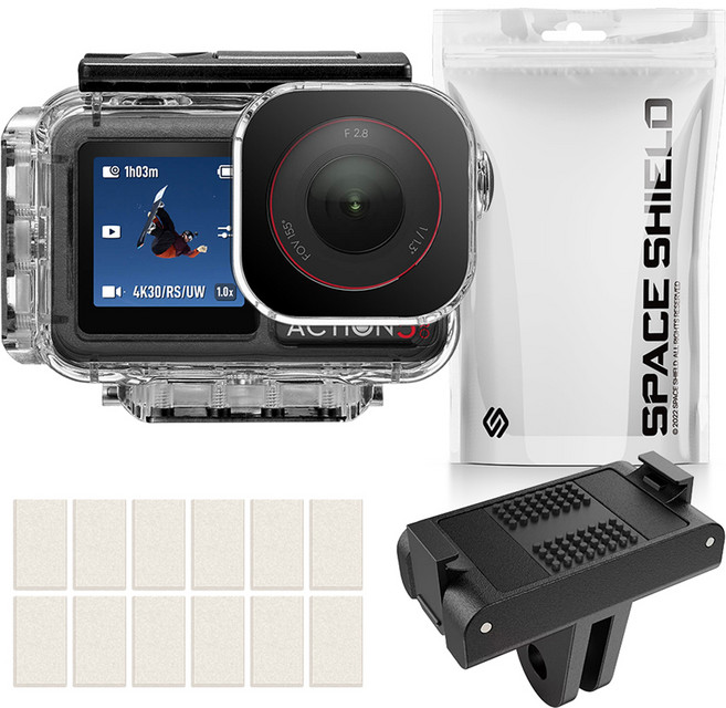 스페이스쉴드 DJI 오즈모 액션 5 프로 호환 맥트릭스 아쿠아맥스 방수 하우징 케이스 세트, 1세트