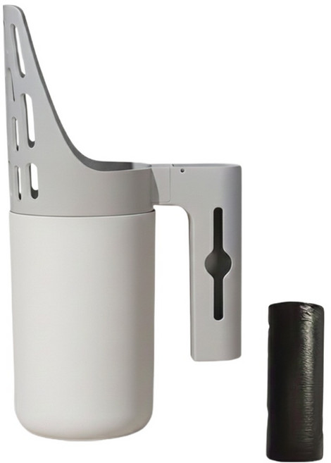 둥둥펫 고양이 배변봉투 휴지통 일체형 모래삽, 그레이, 1세트