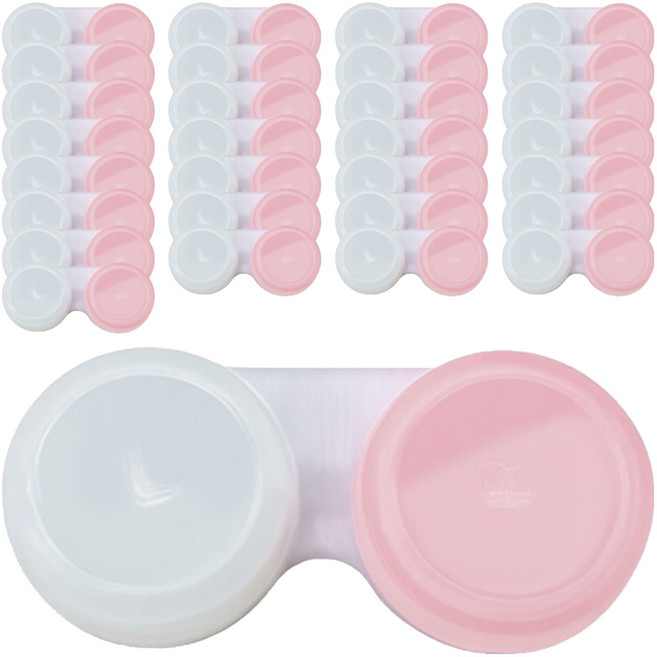 오어스 콘텍트 렌즈 땅콩 케이스 50p, 핑크, 2개