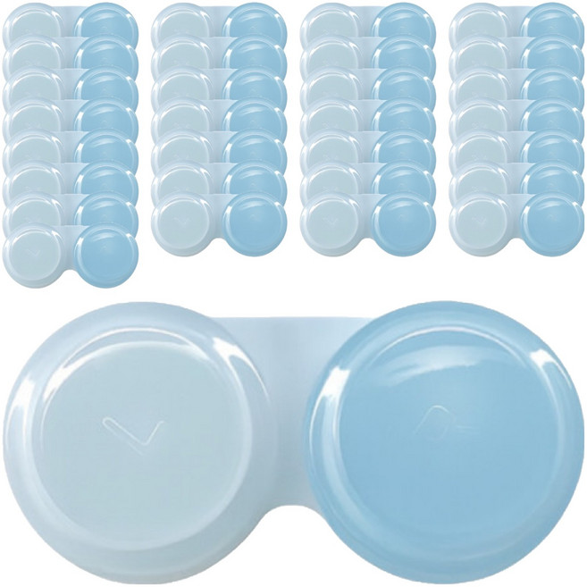 오어스 콘텍트 렌즈 땅콩 케이스 50p, 블루, 2개