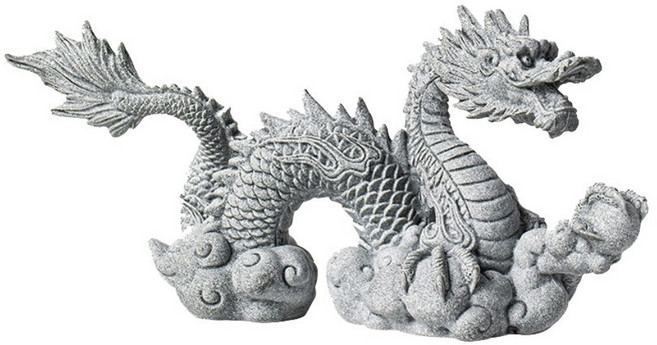 麟鳳呈祥 開運青砂石擺件茶寵, 祥龍騰雲, 1個