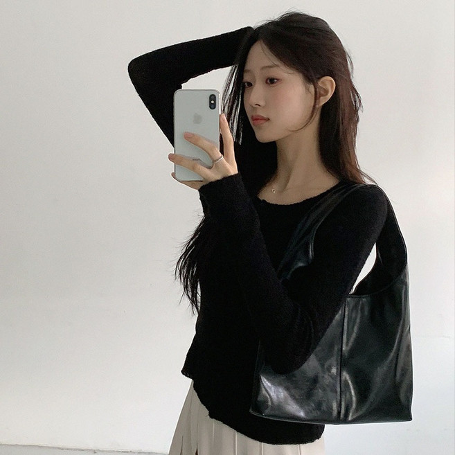 플랜데이 여성용 여리핏 포지 슬림 레이어드 뷔스티에 나시 니트