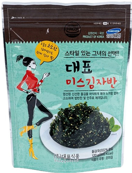 대표 미스 김자반, 120g, 1개