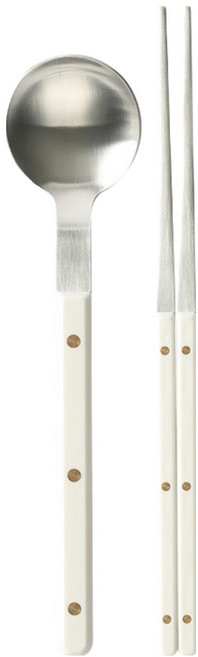 네오플램 레브 커트러리 1인조 수저 세트, 화이트, 1세트, 숟가락 + 젓가락