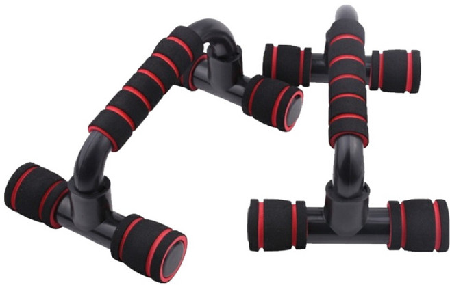 데이코지 근육 강화 운동 푸쉬업바 양쪽 세트, 레드, DKJ-PB001