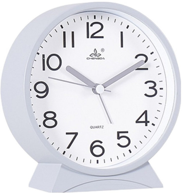 선빛 동그리 탁상용 베이직 인테리어 알람시계, 그레이