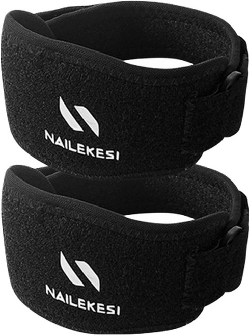 NAILEKESI 耐力克斯 運動加壓護肘帶 護肘 2入, 黑色雙層, 1個