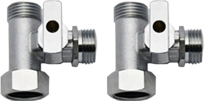 plusbrand 욕실플러스 황동 신주 T밸브 잠금기능 수도배관 어댑터 비데용 부속