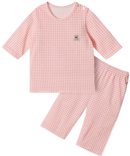 유니프랜드 미니베어 오가닉 면 7부 내의 상하의 세트