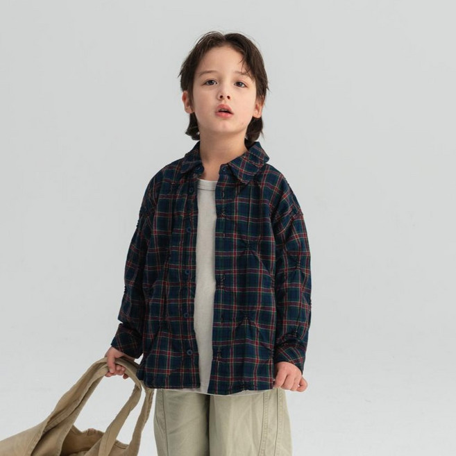 Votive 磚紋格紋襯衫 V1102