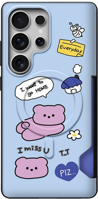 Design Plus 我想回家 小熊2張卡片 MagSafe 超薄防撞手機殼