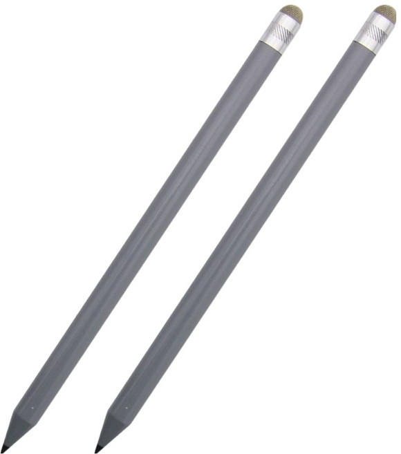 컴스 터치펜 원형 연필 165mm 스타일러스 펜슬형 DP328, Gray, 2개