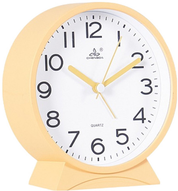선빛 동그리 탁상용 베이직 인테리어 알람시계, 옐로우