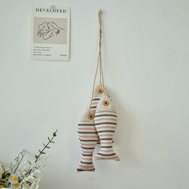 홈앤픽스 드림캐쳐 행운 벽장식 월행잉 물고기 인테리어 소품, 1