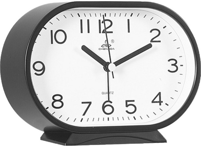 선빛 롤리 탁상용 베이직 인테리어 알람시계, 블랙