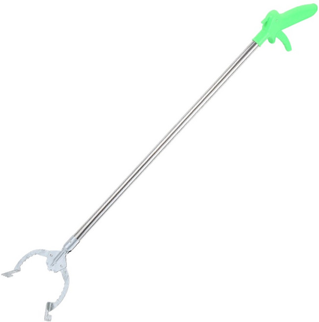 홈앤픽스 쓰레기 플로깅 신발 다용도 손잡이 집게 90 x 15 cm, 흰색, 1개