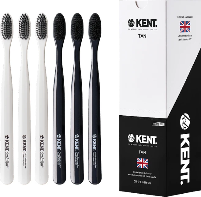 켄트 초극세모 칫솔 탄 2종, 6개입, 1개 - 쿠팡