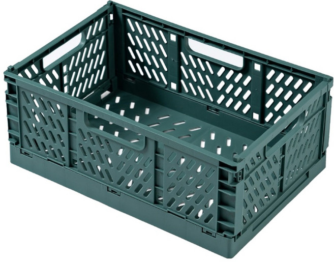 와우킹 접이식 펜트리 수납 정리 리빙박스, 그린, 1개