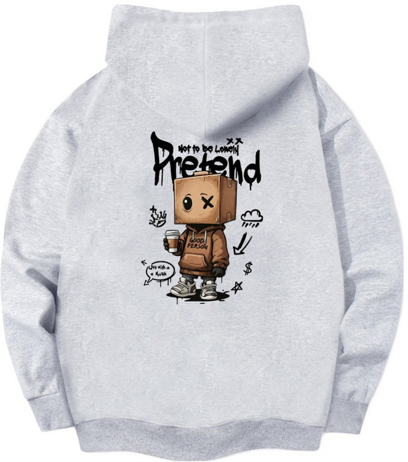 일루소 남녀공용 소프트 특양면 낫론리 후드티