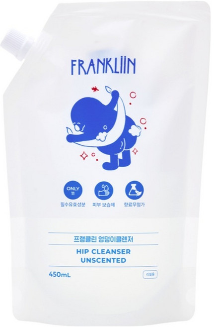 FRANKLIIN 프랭클린 엉덩이클렌저 거품형, 1개, 450ml