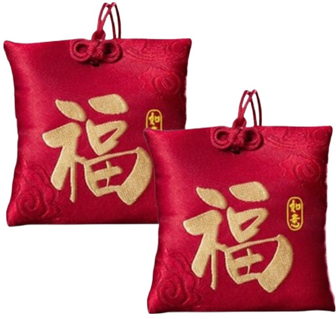 마다꾸미 부적 행운 소원 보관 복주머니, 빨강, 2개