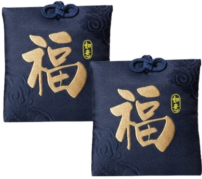 MaDaKkuMi 符咒幸運許願收納福袋, 藍色, 2個