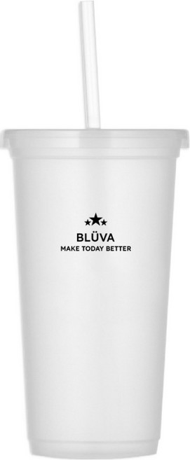블루바 리유저블 빨대 콜드컵, 블루 스타, 1개, 700ml