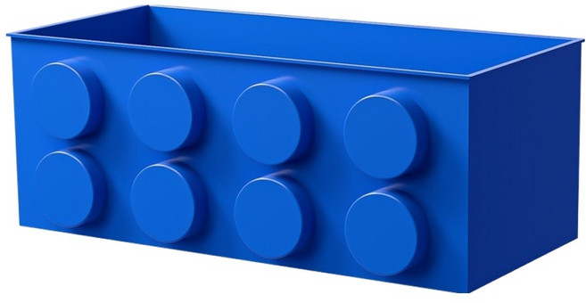 마다꾸미 자석 블럭 디자인 데스크 정리 연필꽂이 직사각형, 14 블루, 1개