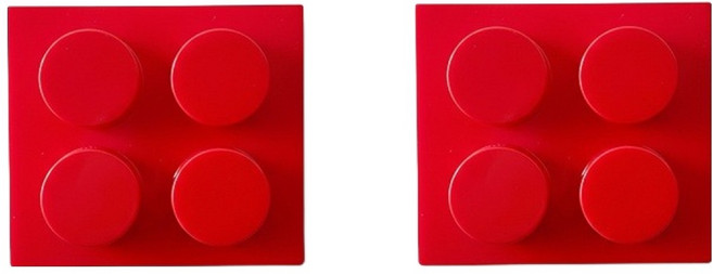 마다꾸미 자석 블럭 디자인 데스크 정리 연필꽂이, 01 레드, 2개