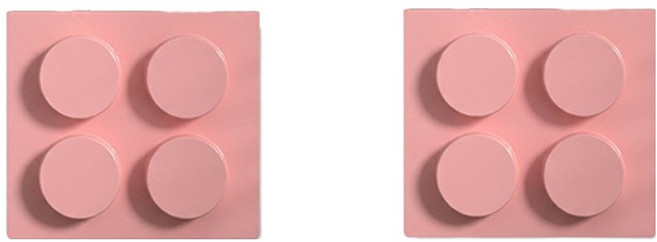 마다꾸미 자석 블럭 디자인 데스크 정리 연필꽂이, 05 핑크, 2개