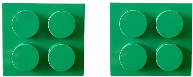 마다꾸미 자석 블럭 디자인 데스크 정리 연필꽂이, 02 그린, 2개