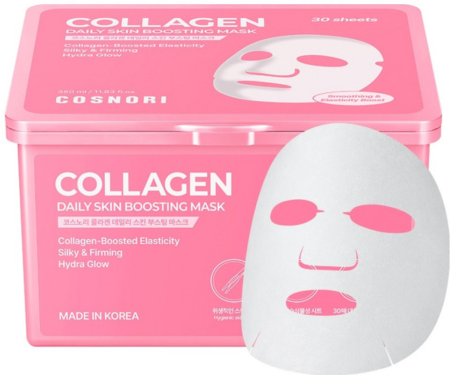 COSNORI 膠原蛋白彈力改善日常肌膚導入面膜, 1個, 30入