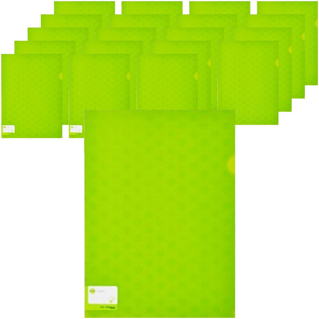 에코청운 드롭 L홀더 A4, 연두, 20개