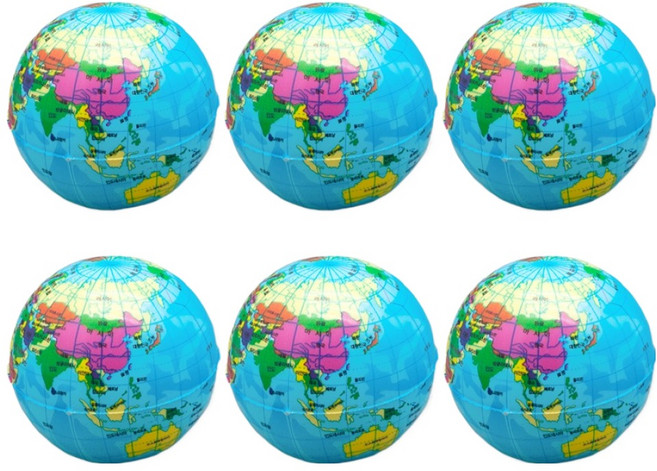 미소로 1500 지구 스펀지볼2500, 혼합색상, 6개