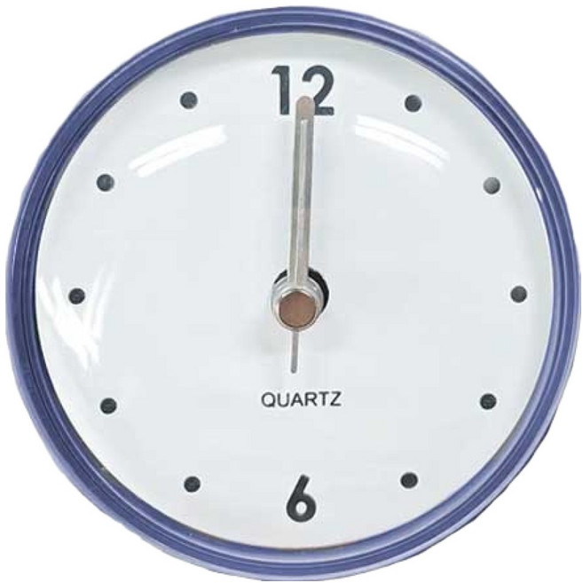 선빛 쁘띠 흡착 방수 욕실용 미니 시계, 블루