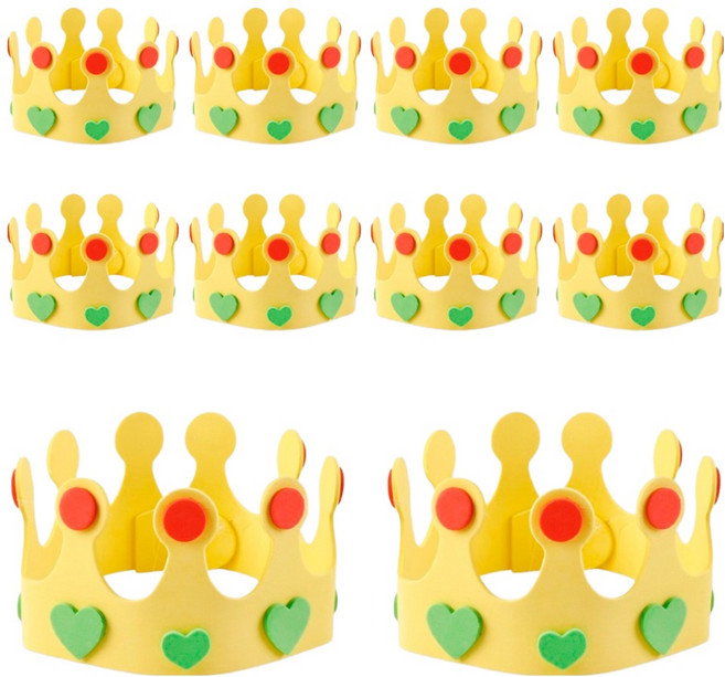 유니아트 EVA 왕관, 노랑, 10개