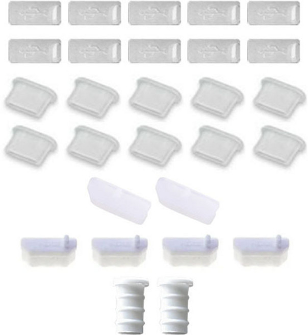 스타리움 노트북 PC 포트 보호캡 28p 세트, 화이트, 1세트