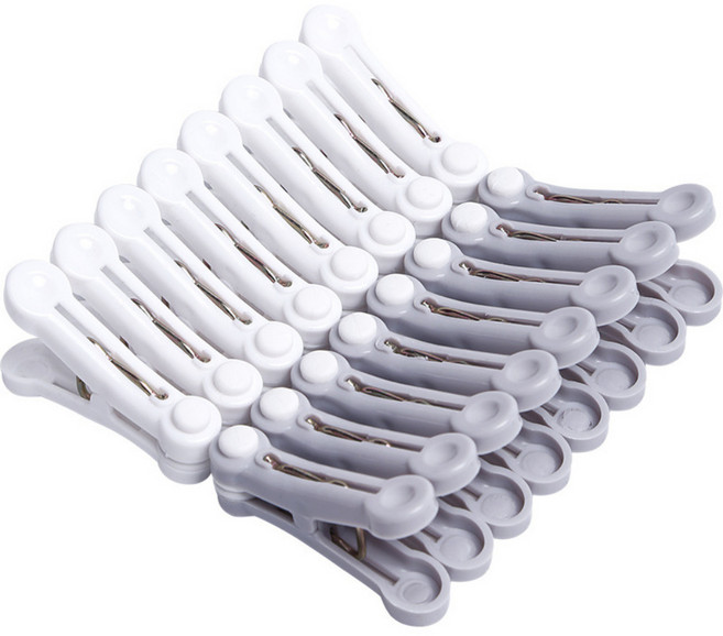 오코로 논슬립 자국없는 빨래집게 16개, 화이트, 그레이, 1세트