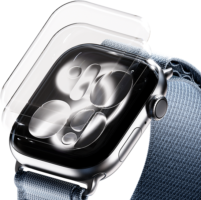 빅스킷 애플워치 풀커버 자가복원 TPU 액정보호필름 3p 세트, 투명, 1세트