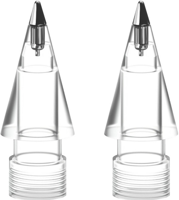 구스페리 애플펜슬 펜촉 반영구 메탈 팁스, 세필투명, 2개