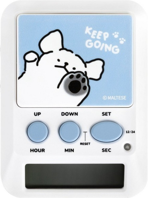 몰티즈 저소음 디지털 스톱워치, 1개, 블루계열